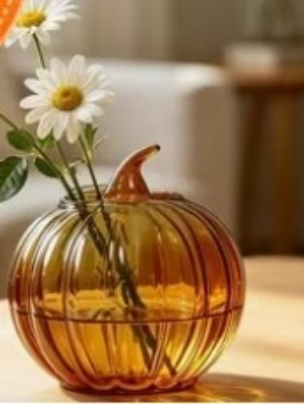 Sur La Table Glass Bud Vase Pumpkin Décor - Orange